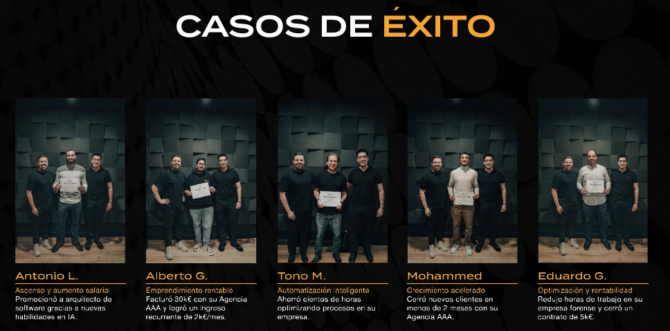 Alt text: Soporte y acompañamiento de IA de Racks Academy